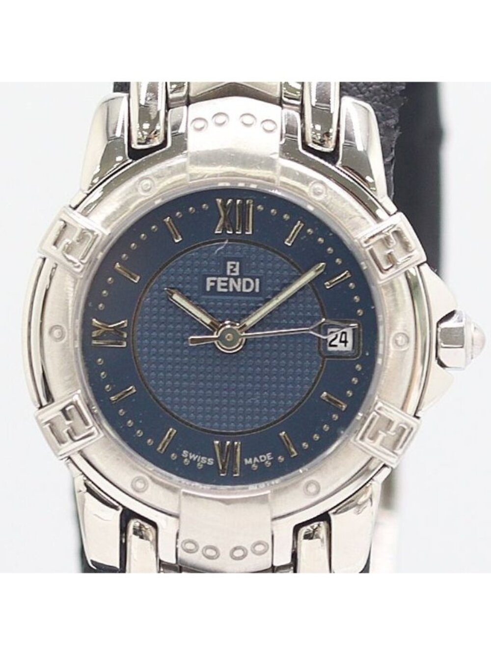 Fendi Orologi Date Navy Dial Watch